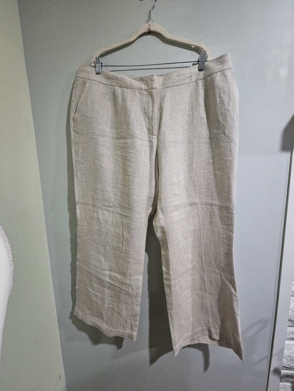 Talbots Wide Leg Irish Linen Pants Size 20W